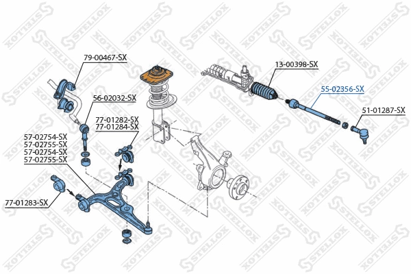 Inner Tie Rod (55-02356-SX)