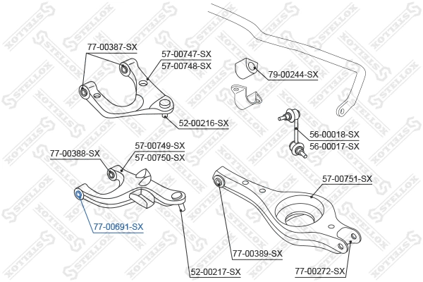 Mounting, control/trailing arm