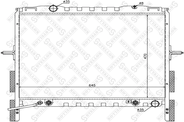 Radiator, engine cooling (10-26494-SX)