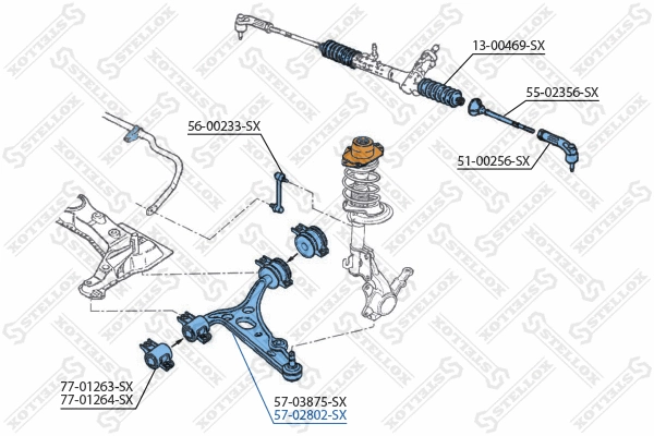 Control/Trailing Arm, wheel suspension