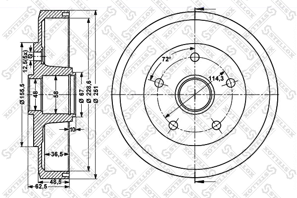 Brake Drum (6025-3210-SX)