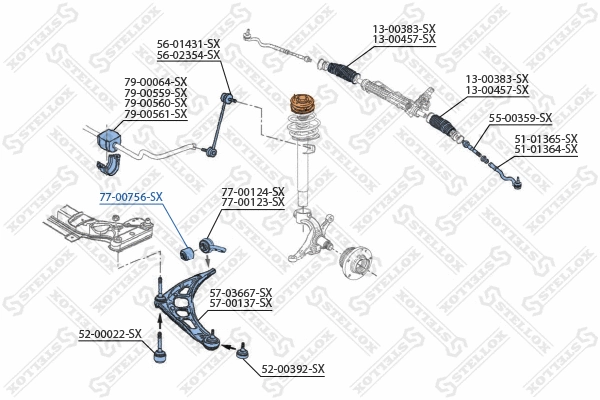 Mounting, control/trailing arm