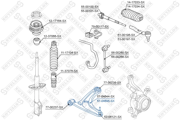 Control/Trailing Arm, wheel suspension