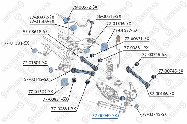 Mounting, control/trailing arm