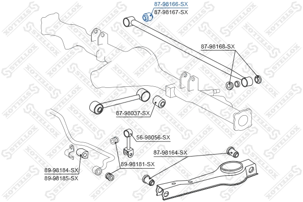 Mounting, control/trailing arm