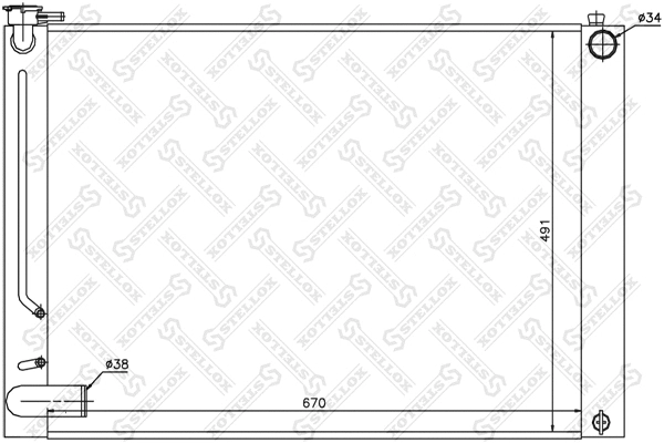 Radiator, engine cooling (10-25363-SX)