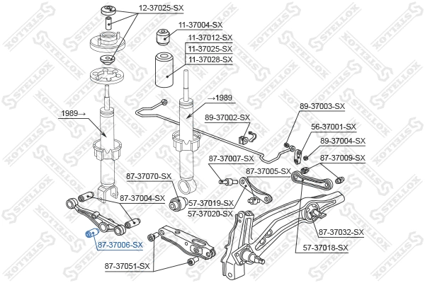 Mounting, control/trailing arm