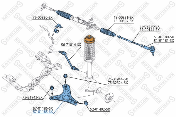 Control/Trailing Arm, wheel suspension