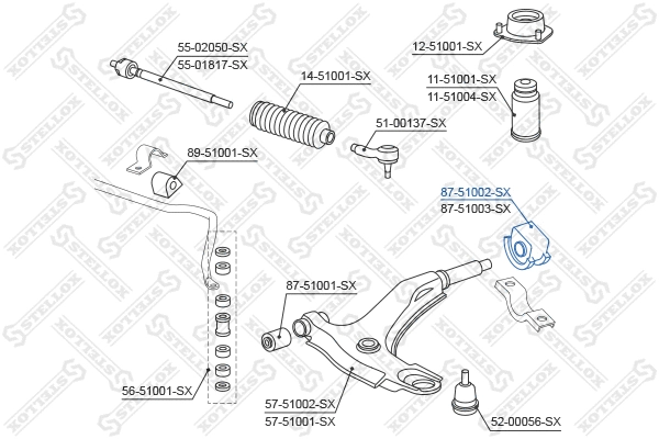 Mounting, control/trailing arm