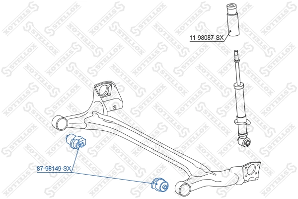 Mounting, control/trailing arm