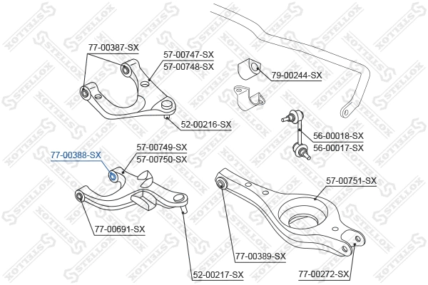 Mounting, control/trailing arm
