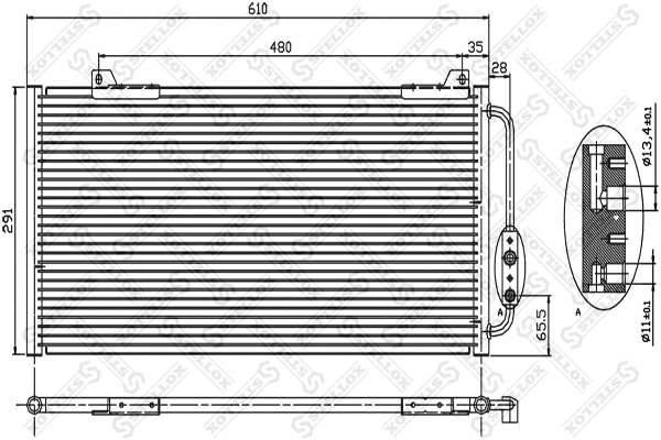 Condenser, air conditioning (10-45332-SX)