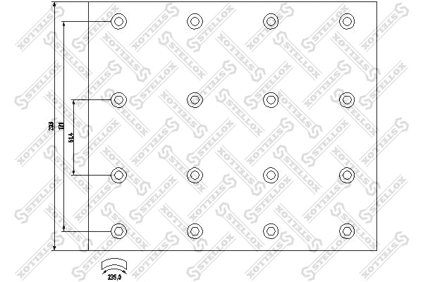 Brake Lining Kit, drum brake (85-01087-SX)