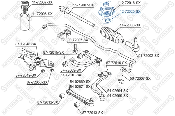 Repair Kit, suspension strut support mount