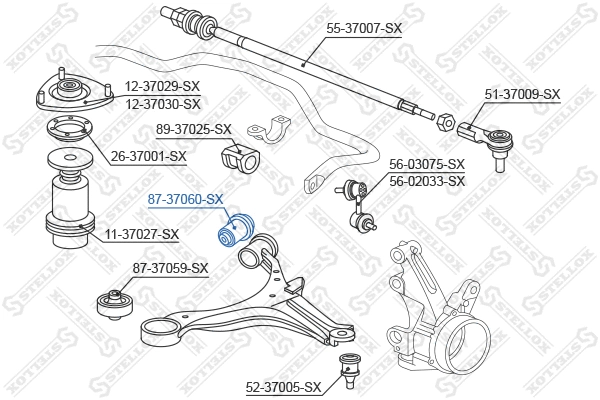 Mounting, control/trailing arm