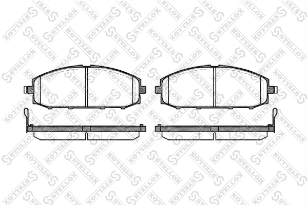 Brake Pad Set, disc brake (722 004-SX)
