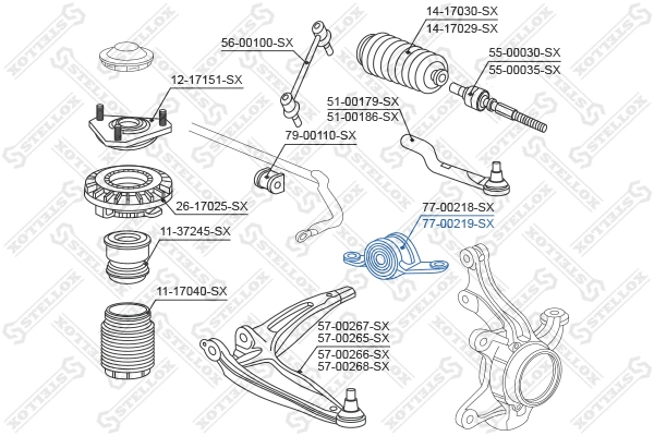 Mounting, control/trailing arm