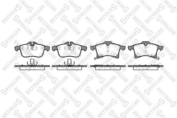 Brake Pad Set, disc brake (1047 002-SX)