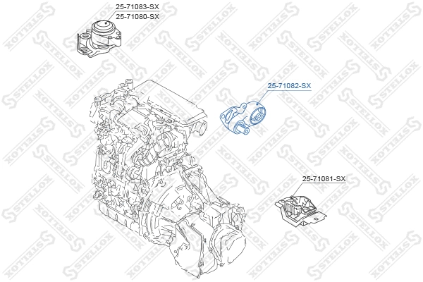 Mounting, engine