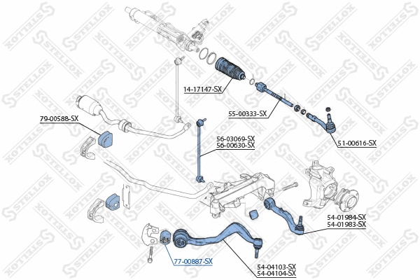 Mounting, control/trailing arm (77-00887-SX)