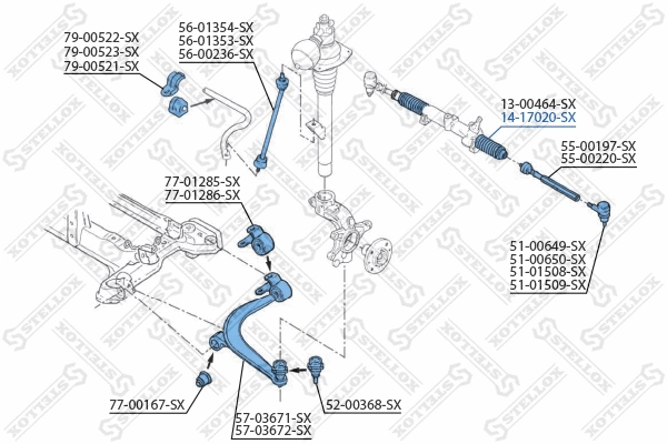 Bellow, steering (14-17020-SX)