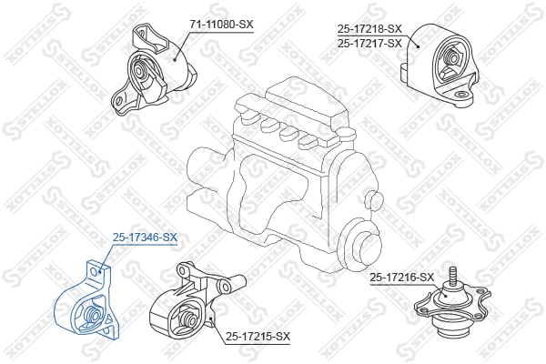 Mounting, engine