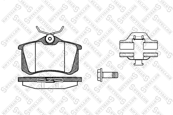 Brake Pad Set, disc brake (274 003B-SX)