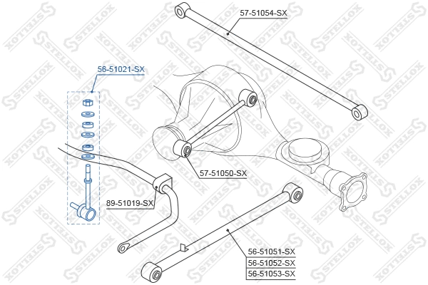 Link/Coupling Rod, stabiliser bar (56-51021-SX)
