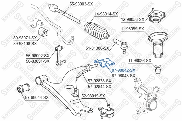 Mounting, control/trailing arm