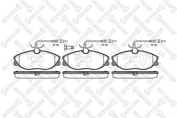 Brake Pad Set, disc brake (615 014B-SX)