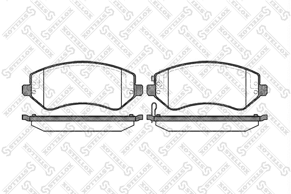 Brake Pad Set, disc brake (818 002B-SX)