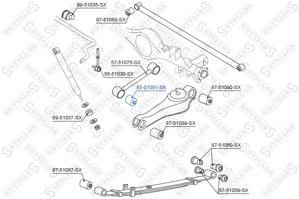 Mounting, control/trailing arm