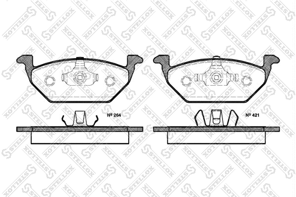 Brake Pad Set, disc brake (644 020B-SX)