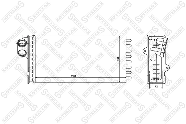 Heat Exchanger, interior heating (10-35002-SX)