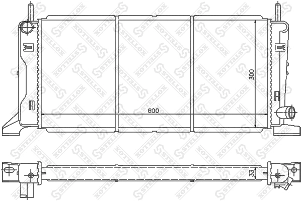 Radiator, engine cooling (10-25086-SX)