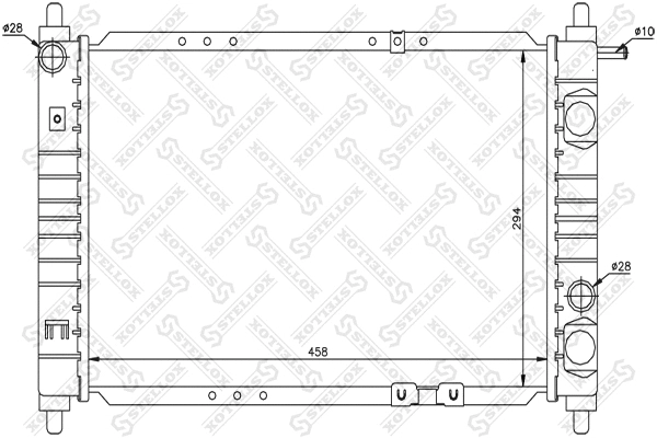 Radiator, engine cooling (10-25329-SX)