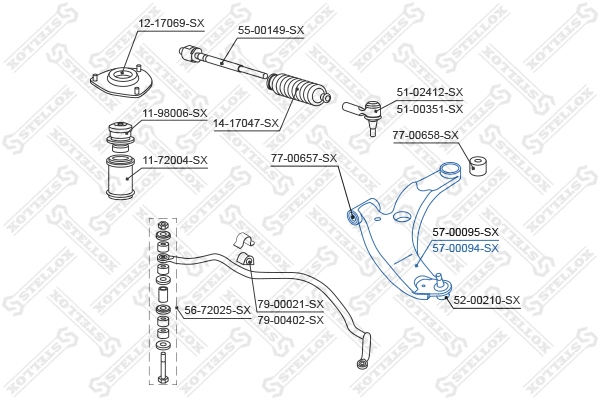 Control/Trailing Arm, wheel suspension