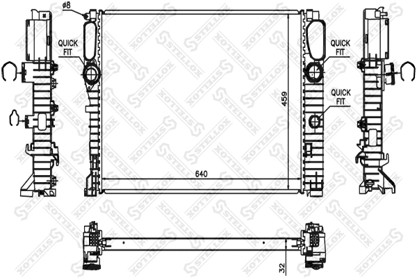 Radiator, engine cooling (10-26550-SX)