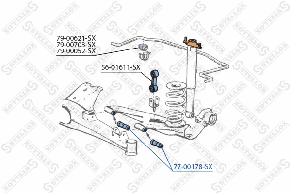 Mounting, control/trailing arm (77-00178-SX)