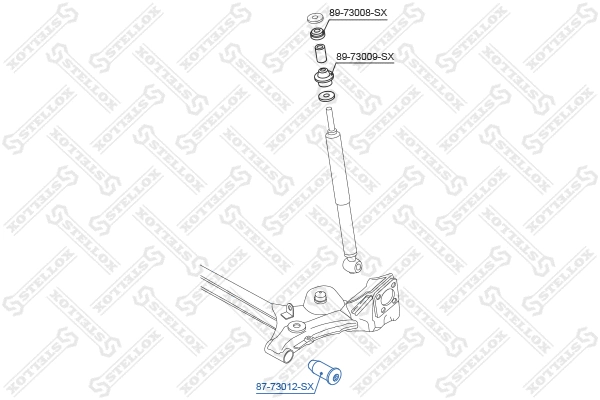 Mounting, control/trailing arm (87-73012-SX)