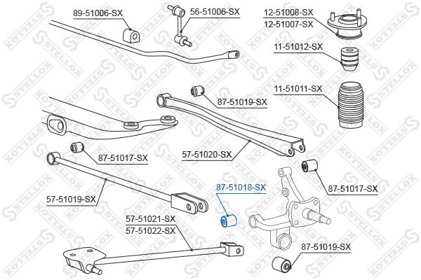 Mounting, control/trailing arm
