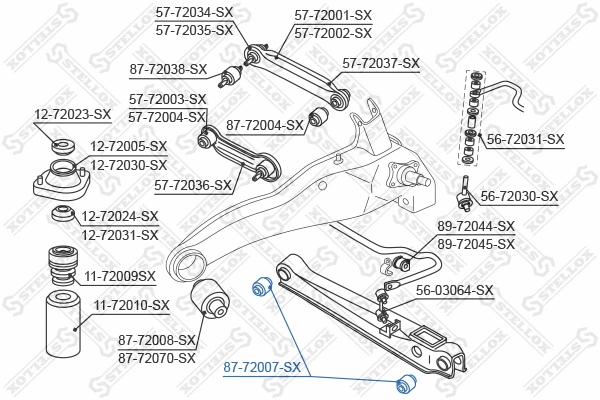 Mounting, control/trailing arm