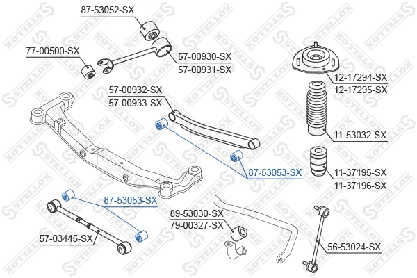 Mounting, control/trailing arm