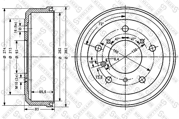 Brake Drum (6026-4705-SX)