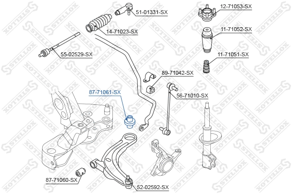 Mounting, control/trailing arm