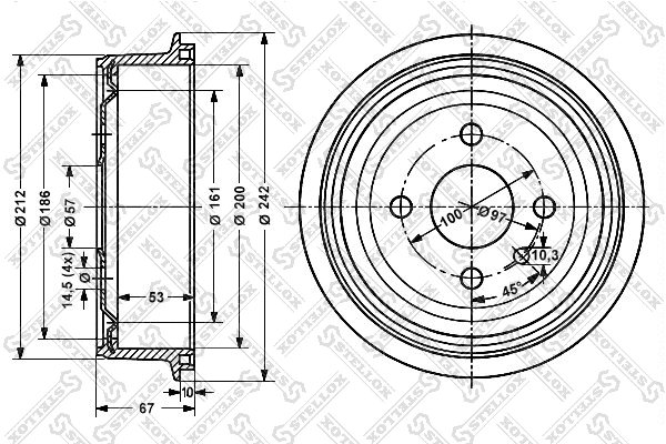 Brake Drum (6025-9905-SX)