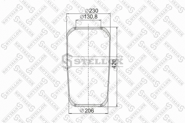 Bellow, air suspension (90-08840-SX)