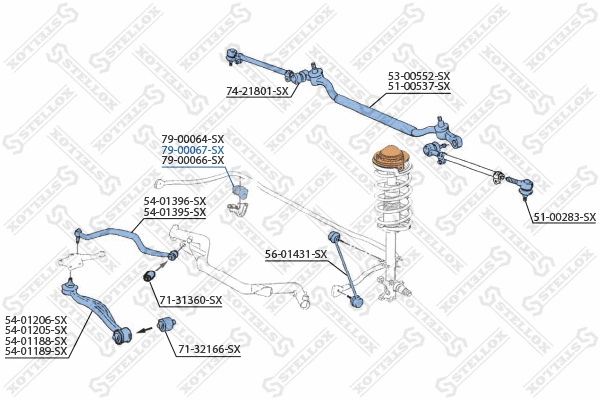 Mounting, stabiliser bar (79-00067-SX)