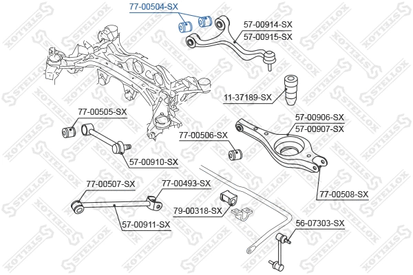 Mounting, control/trailing arm