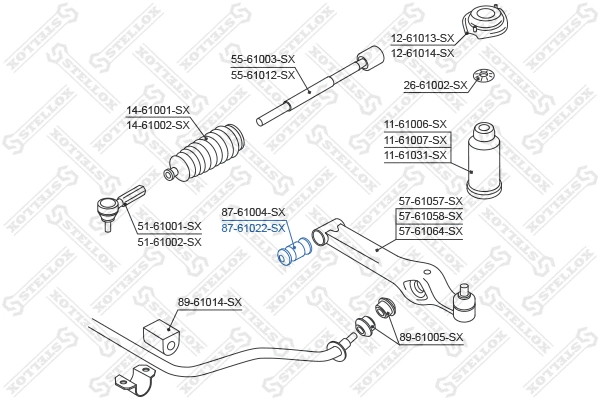 Mounting, control/trailing arm